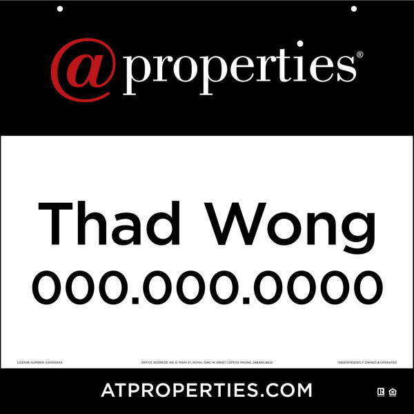 Window Hanging Sign Panel, 24h x 24w, 4MM Corrugated Plastic