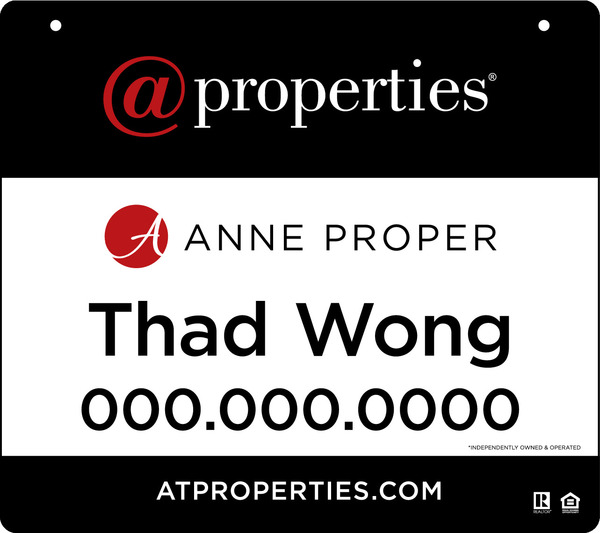 Agent w Logo Hanging Sign Panel, 16h x 18w, 3MM Aluminum Composite