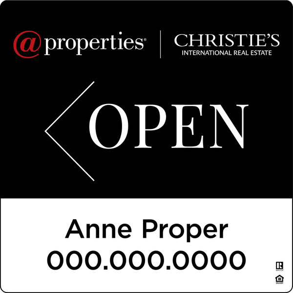 Replacement Agent Name Open Sign Panel, 20h x 20, 3MM Aluminum Composite