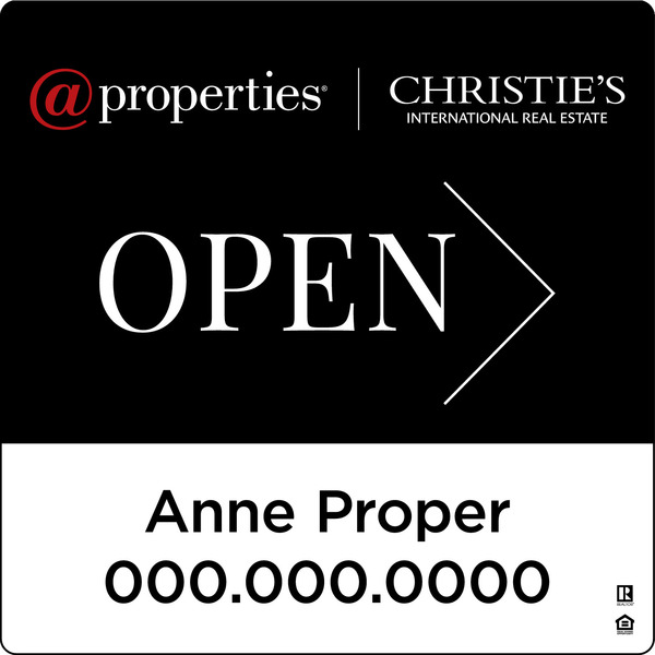 Replacement Agent Name Open Sign Panel, 20h x 20, 3MM Aluminum Composite