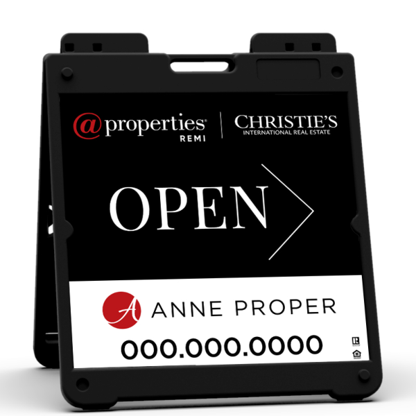 Heavy Duty Plastic A-Frame and Open w Logo & Phone Sign Panel Unit, 20h x 20w, Aluminum Composite