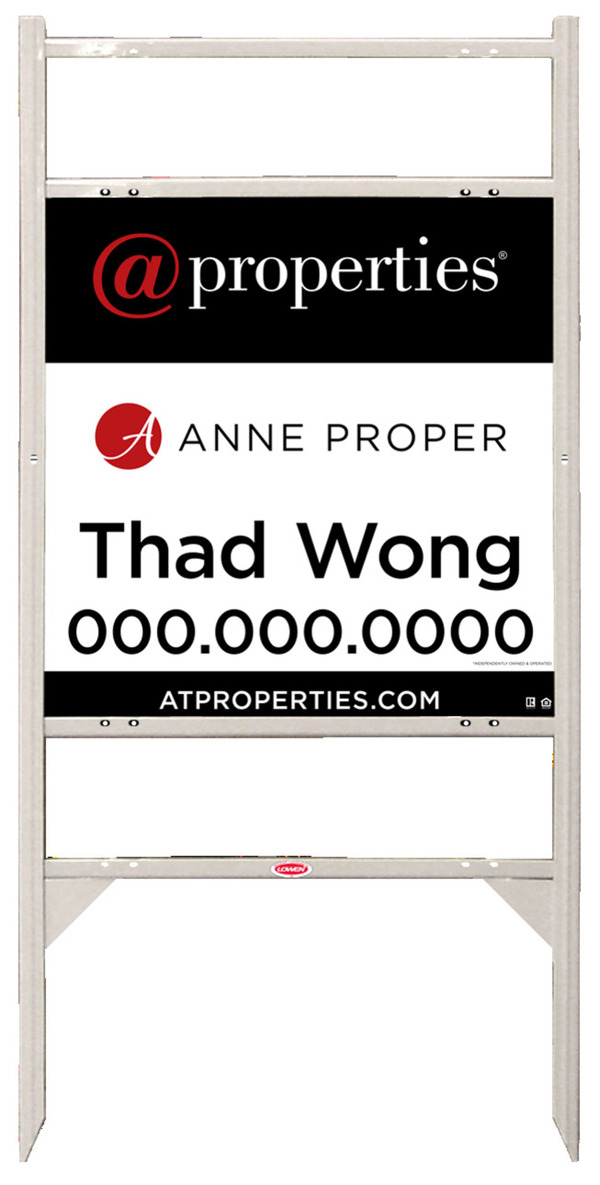 Angle Iron Frame w 2 Rider Inserts and Agent Sign Panel Unit, 24h x 24w, Steel