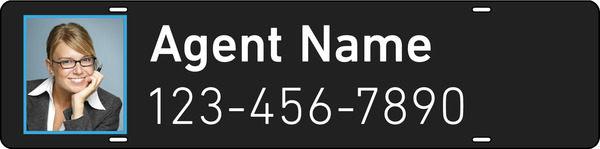 Agent Photo Sign Rider, 6h x 24w, Steel