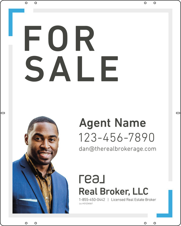 Agent Photo Sign Panel, DF, 30h x 24w, 3mm Aluminum Composite