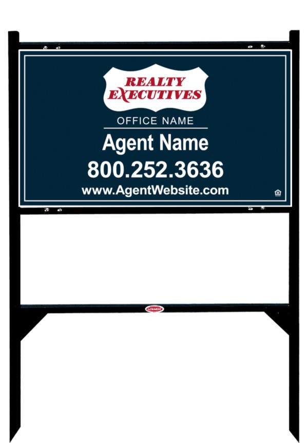 real estate Angle Iron Frame and sign panel unit, 24 GA steel 18h x 30w