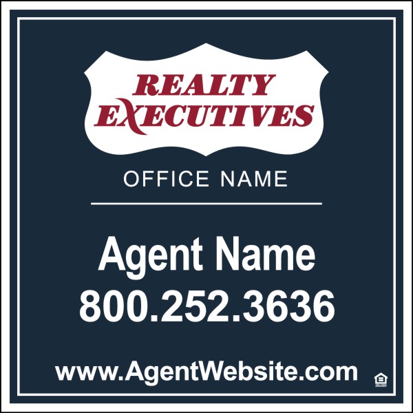 real estate hanging sign panel with grommets, 24 GA steel 24h x 24w