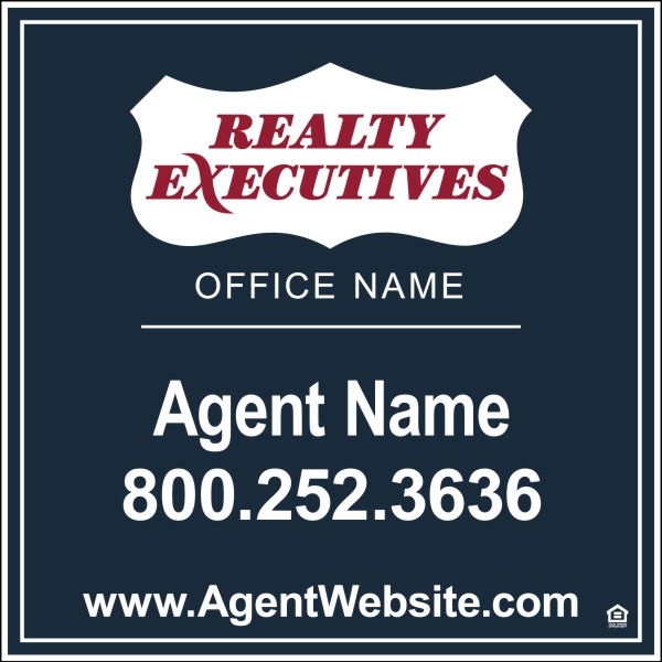 Commercial Real Estate Sign Panel print on one side, 10MM Corrugated Plastic 48h x 48w