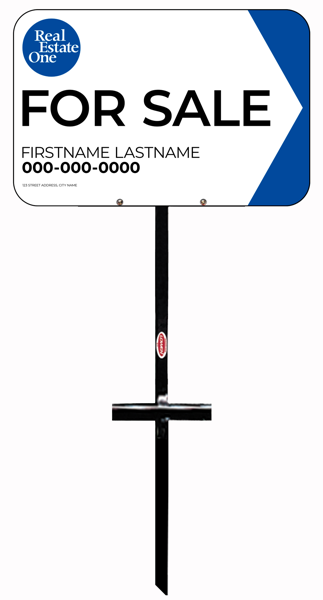 T-Stake and Agent For Sale Sign Panel Unit, 12h x 18w, 3MM Aluminum Composite