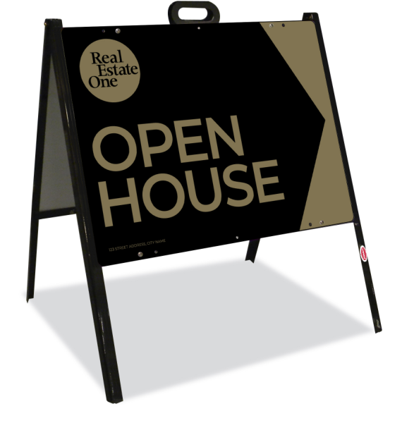 A-frame and Open House Sign Panel Unit, 18h x 24w, Steel