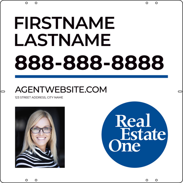 Agent Photo Sign Panel, 24h x 24w, .040 Aluminum