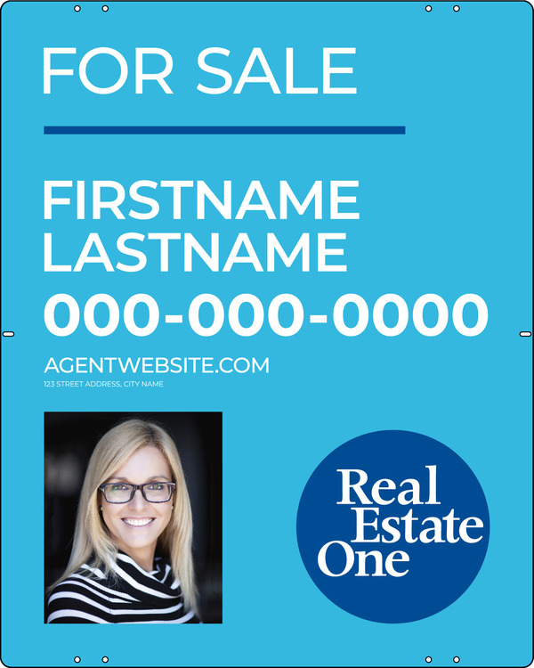 Agent Photo Sign Panel, 30h x 24w, .040 Aluminum