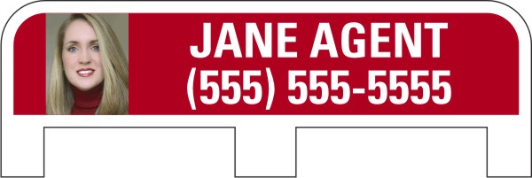 Photo Sign Rider wiith tabs, .090 Polyethylene 6h x 24w