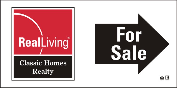 enhanced logo for sale agent sign panel, 24 GA steel 12h x 24w