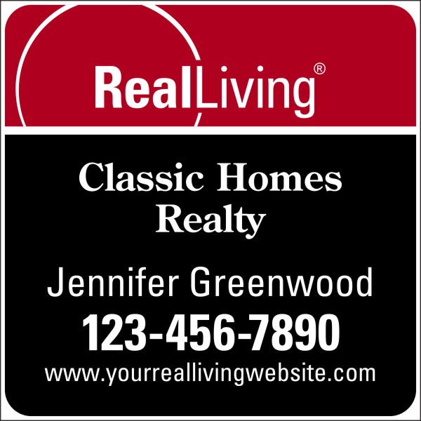 fold-over enhanced logo agent sign panel, .050 polyethylene 24h x 24w