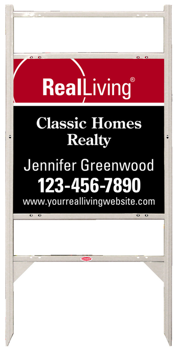 angle iron frame with two rider inserts and enhanced logo sign panel unit, 24 GA steel 24h x 24w