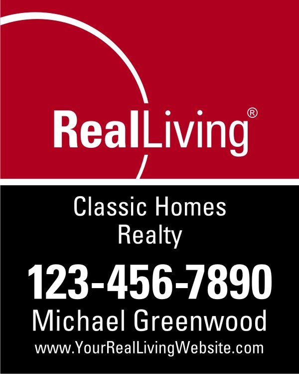 enhanced logo hanging agent sign panel, 24 GA steel 30h x 24w