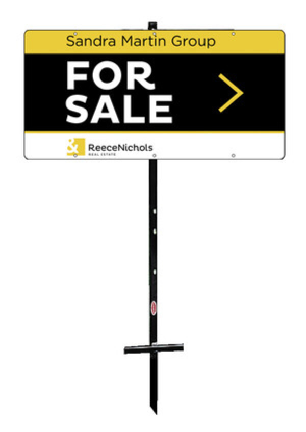 T-Stake and agent for sale sign panel unit, 24ga steel 12h x 24w