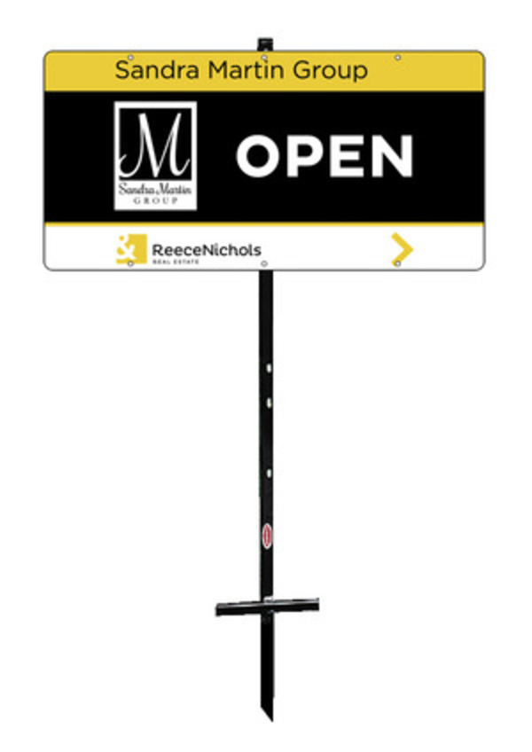 T-stake and logo open sign panel unit, 24ga steel 12h x 24w