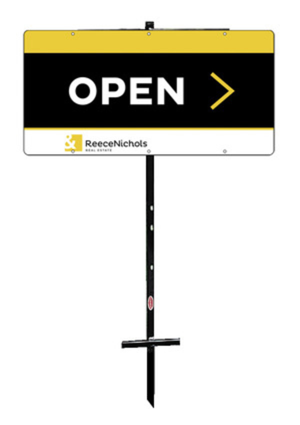T-stake and open sign panel unit, 24ga steel 12h x 24w