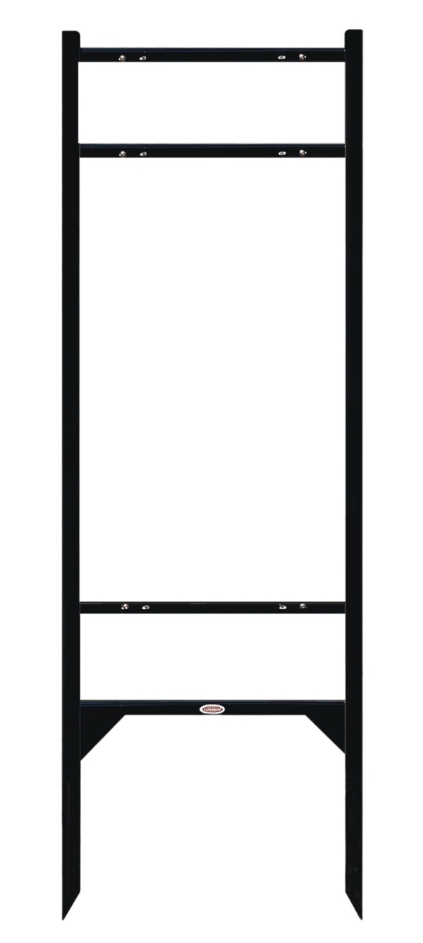 Angle Iron Sign Frame with Two Rider Inserts, 28h x 18-wBlack