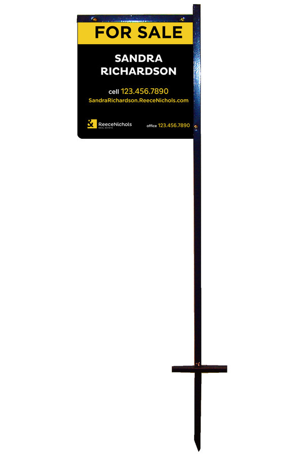 Angle Iron Flag Stake and Sign Panel Unit, 12h x 12w