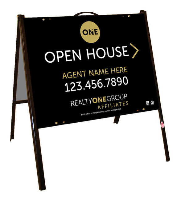 Open House A-Frame and Agent Sign Panel Unit, 18h x 24w, .050 Poly
