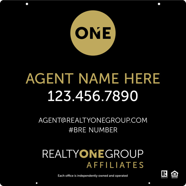 Agent Hanging Sign Panel, 24h x 24w, Steel