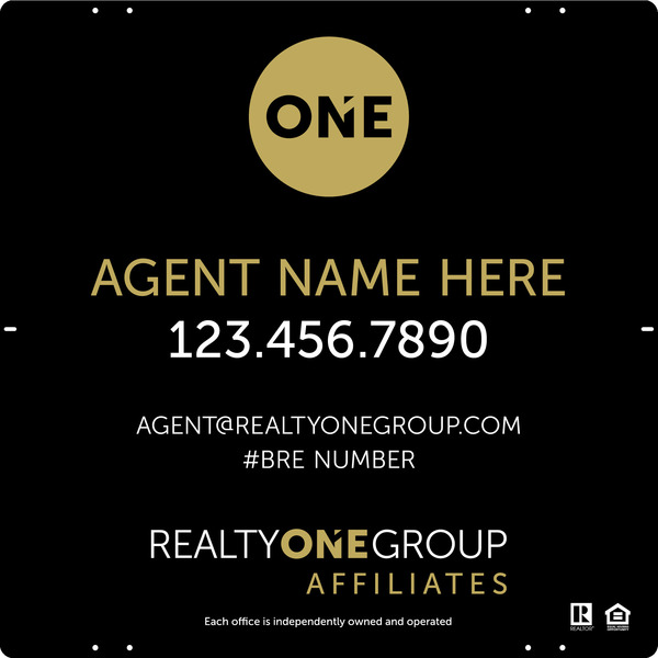 Agent Sign Panel, 24h x 24w, Steel