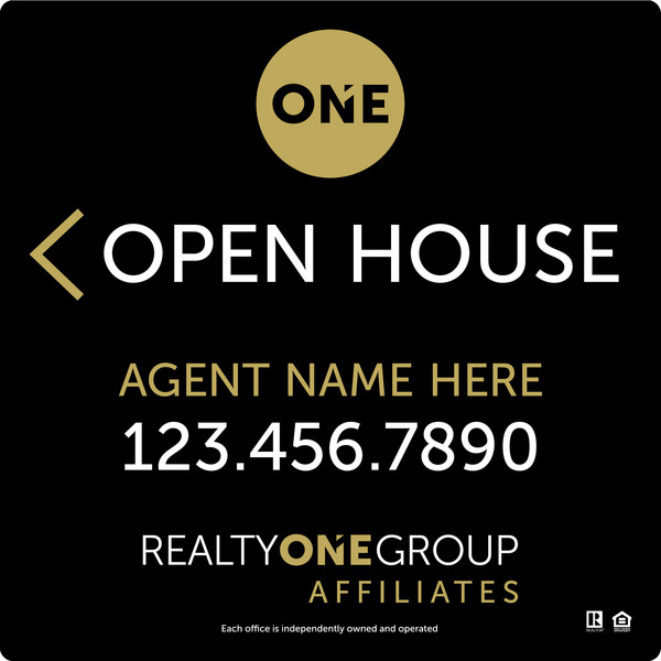 Agent Open House, SF Sign Panel, 24h x 24, 3MM Aluminum Composite