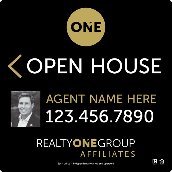 Agent Photo Open House, SF Sign Panel, 24h x 24, 3MM Aluminum Composite