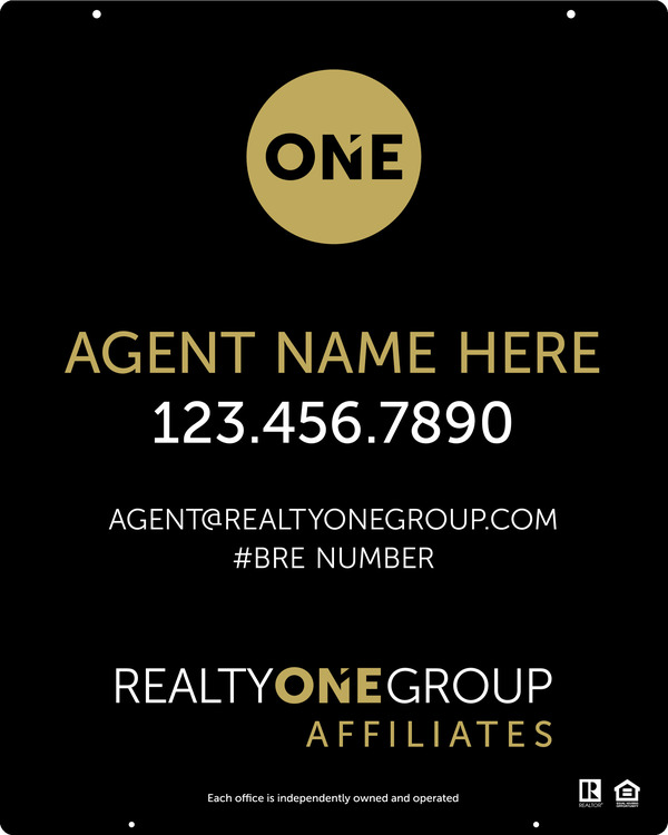 Agent Hanging Sign Panel, 30h x 24w, Steel