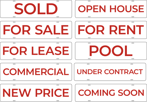 Message Sign Riders, 6h x 24w, Steel