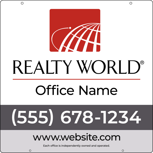 Office Hanging Sign Panel, 24h x 24w, Steel