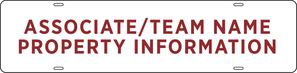 Associate Team Name Sign Rider, 6h x 24w