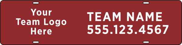 Team Logo Sign Rider, 6h x 24w, Steel