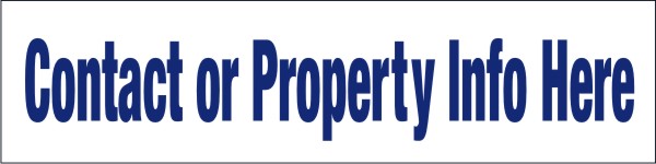 commercial real estate sign rider printed on one side, 10mm corrugated plastic 12h x 48w