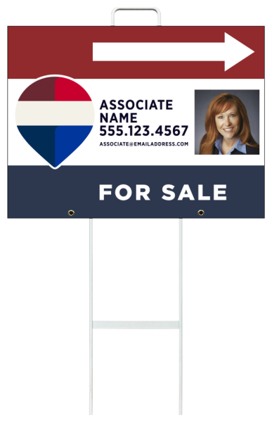 Grab and Go For Sale Associate Name w Photo Sign Panel Unit, 18h x 24w, 4mm Corrugated