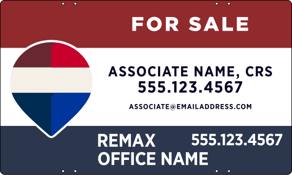 Associate Name w CRS Sign Panel, 18h x 30w, Steel