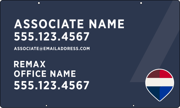 Hanging Associate Name Panel, 18h x 30w, .063 Aluminum