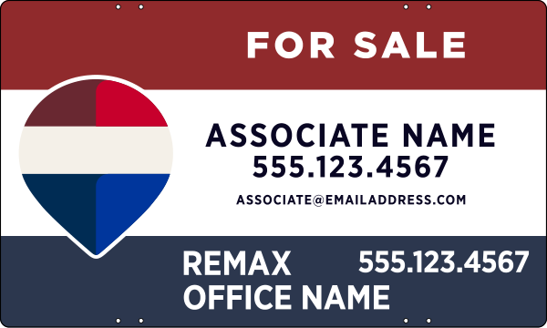 Associate Name Sign Panel, 18h x 30w, Steel