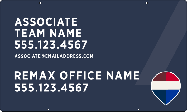 Hanging Associate Name, Team Name Panel, 18h x 30w, .063 Aluminum