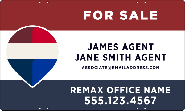 Reflective Associate Name w Team Name Sign Panel, 18h x 30w, Steel