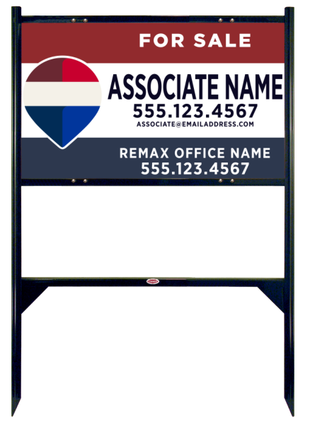 Angle Iron Frame and Associate Name Sign Panel Unit, 18h x 30w, Steel
