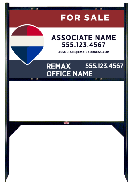 Angle Iron Frame and Associate Name Sign Panel Unit, 18h x 30w, Steel