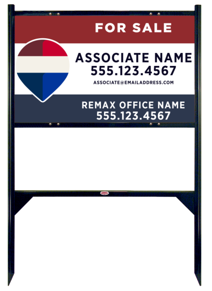 Angle Iron Frame and Associate Name Sign Panel Unit, 18h x 30w, Steel