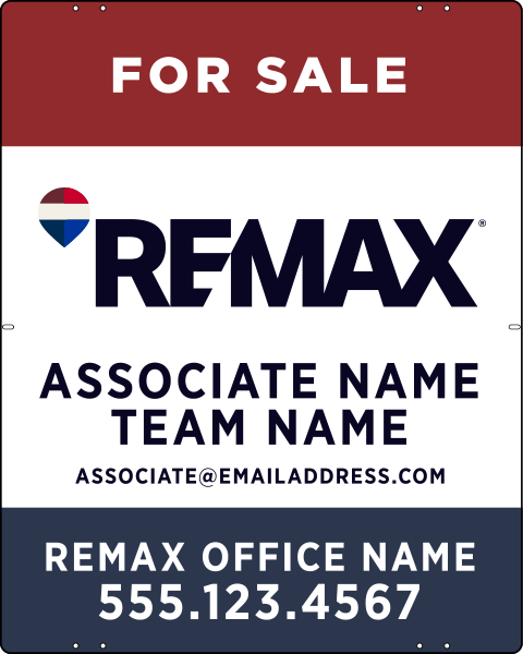 Reflective Associate Name, Team Name Sign Panel, 30h x 24w, .040 Aluminum