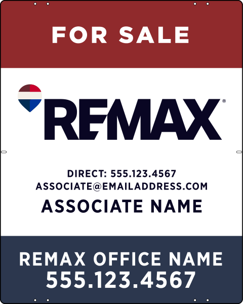 Associate Name w Direct Phone Number Sign Panel, 30h x 24w, .040 Aluminum