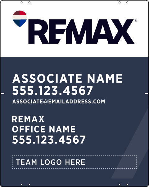 Associate Name w Team Logo Sign Panel, 30h x 24w, .040 Aluminum