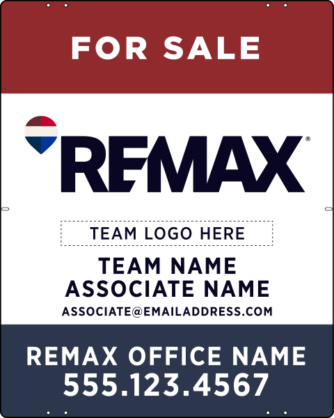Reflective Associate Name, Team Name w Team Logo Sign Panel, 30h x 24w, .040 Aluminum
