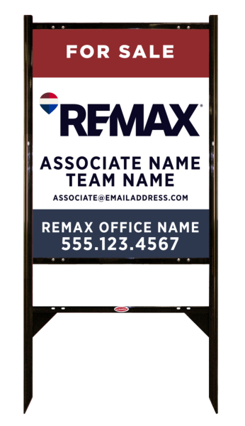 Angle Iron Frame and Associate Name, Team Name Sign Panel Unit, 30h x 24w, Steel
